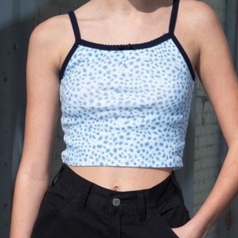brandy melville blue cheetah tank